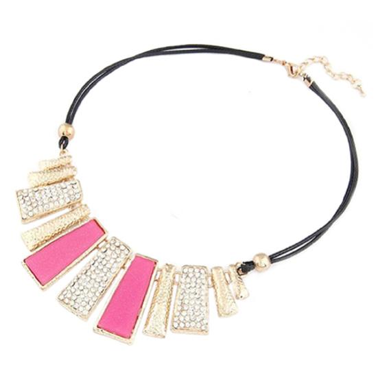 Women's Fashion Luxury Hollow Out Geometric Pendant Charm Drop Necklace
