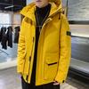 Cargo down jacket men's winter new loose thickened bread jacket light white duck down jacket trendy