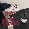 Capa de Celular Anime D-Dr Pepper Para iPhone 17 16 15 14 13 12 11 Fosca Corrugada Macia Antiderrapante
