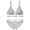 Ck BH og Trusser Styrke L Sæt til Kvinder, Sport, Fitnesscenter, Træning, Motion, Ensfarvet, Undertøj til Kvinder, QF5650+F3787 GREY_HEATHER(020)