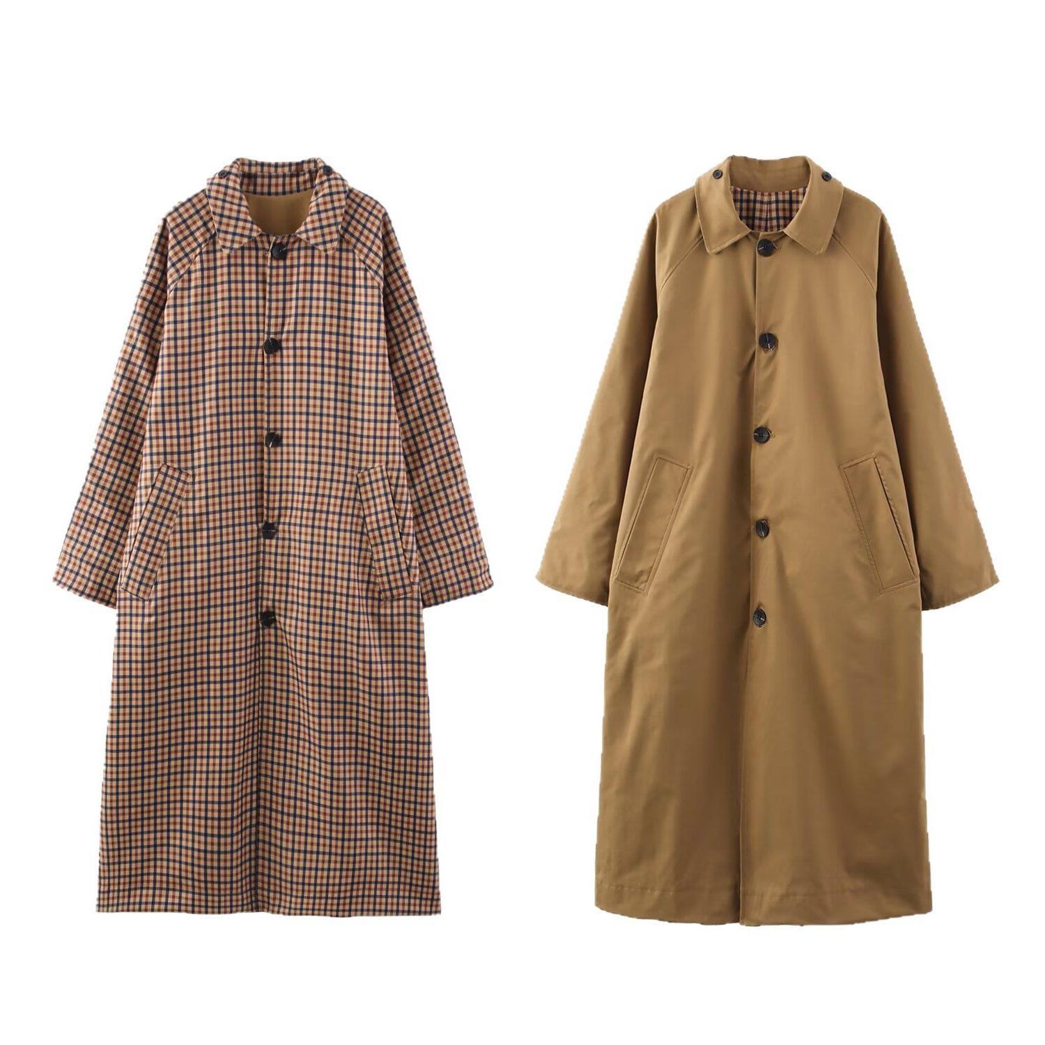 

TAOP&ZA Women s Loose Double-Sided Spring Trench Coat 3811042 S