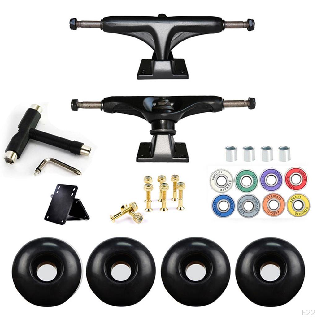 Alloy Skateboard Truck 5 Inch ABEC-11 Bearing Longboard Skate Board Wheel Wrench Repair Shock Pads