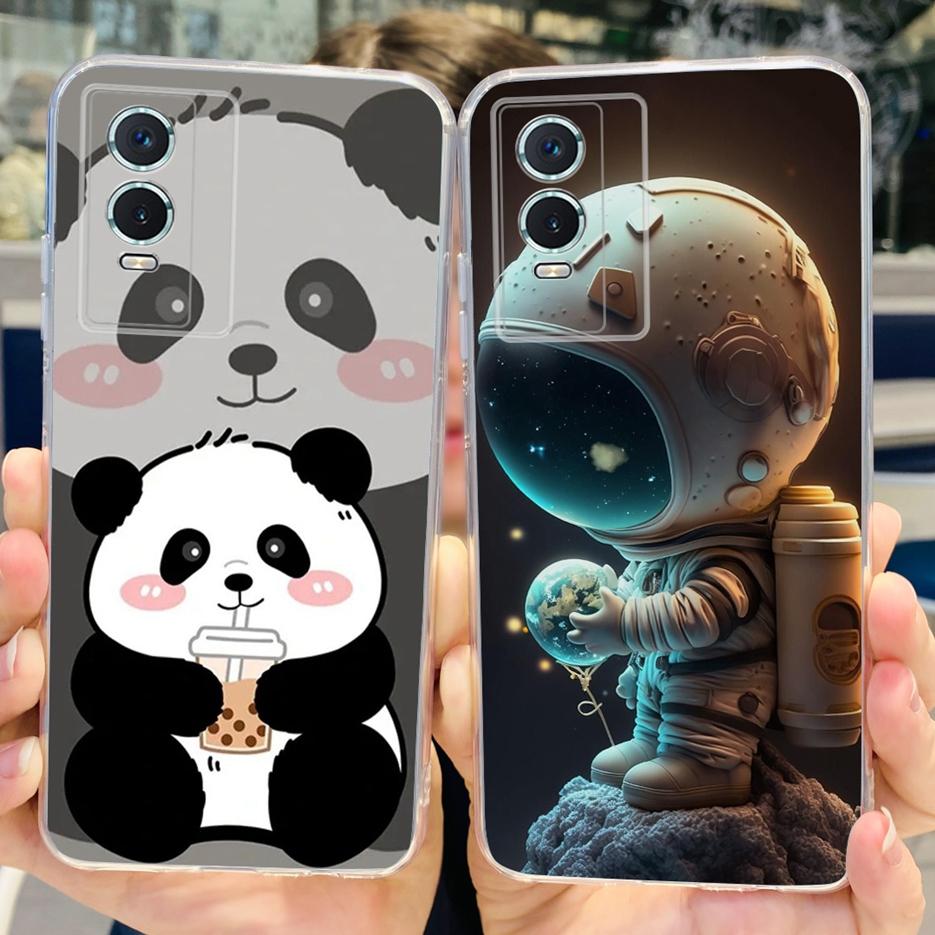 For Vivo Y76s Case Vivo Y76 5G Stylish Painted Cover Clear Silicone Phone Case For Vivo Y74s Y 76 s VivoY76 5G Soft Fundas Coque