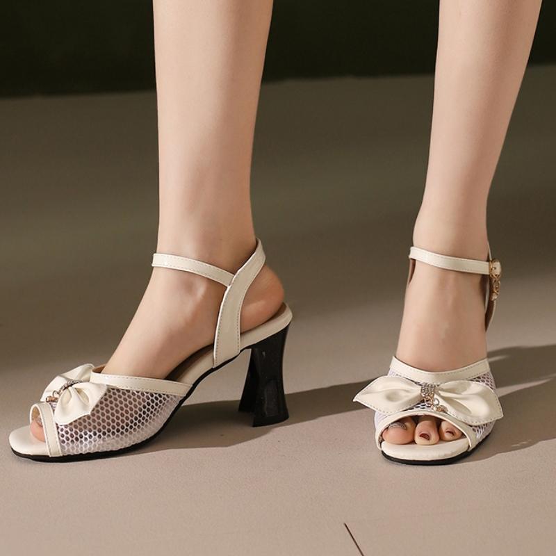 Fashion Elegant Sandals Women Summer Shoes 2024 High Heels White Black Flip Flops Casual Party Shoes Female Large Size 44 50 Footwear