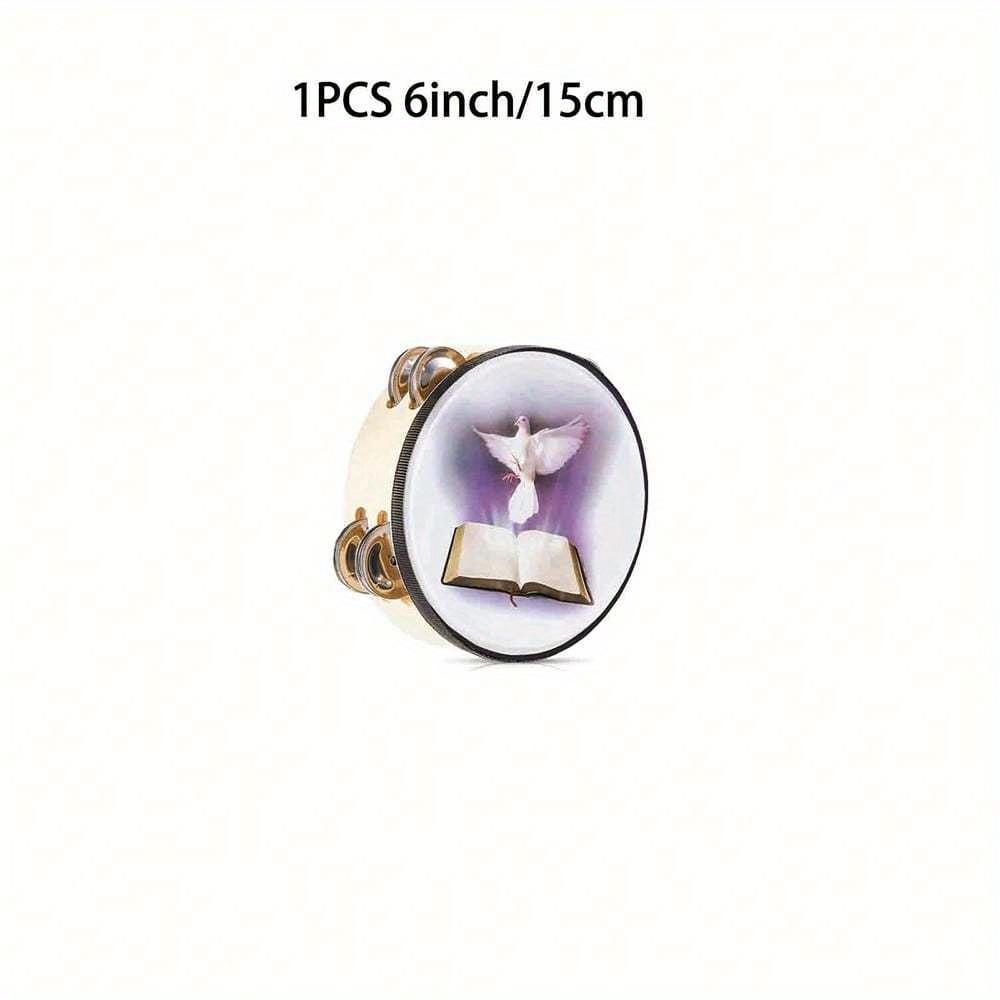 

6-дюймовый ручной тамбурин, двухрядный с бубенцами, аккомпанирующий перкуссионный инструмент Орфа, для KTV, создания атмосферы на вечеринках, подарки(Палочка в комплект не входит) Purple разноцветный