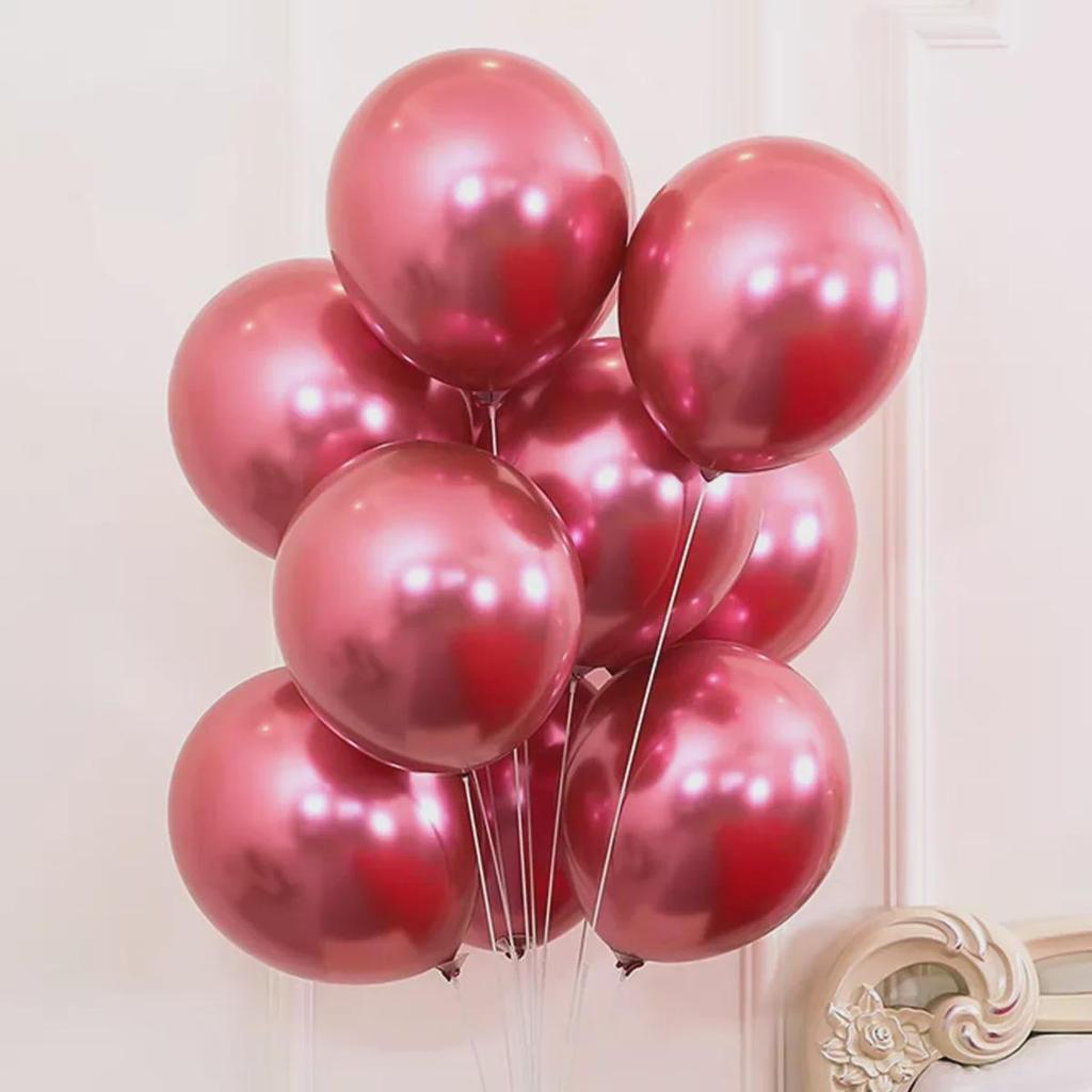 10palcový kovový latexový balónek pro party dekorace, 1,8g kruhová scénická sestava.