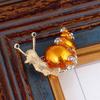Animal Alloy Snail Brooch With Electroplated Finish For Women Fashion Accessory