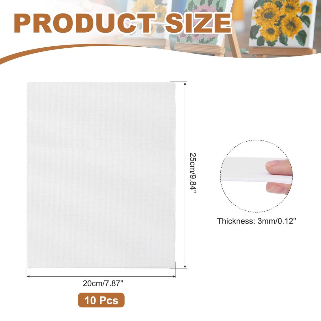 5/10/24Pcs Canvas Boards for Painting Cotton Blank Primed Art Canvas Panels Acid-Free Art Supplies for Oil Acrylic Watercolor