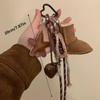 Yogodlns New PU Leather Starfish Snow Boots Bag Pendant Cute Decorative Handbag Hanging Fashion Braided Rope Bag Accessorie