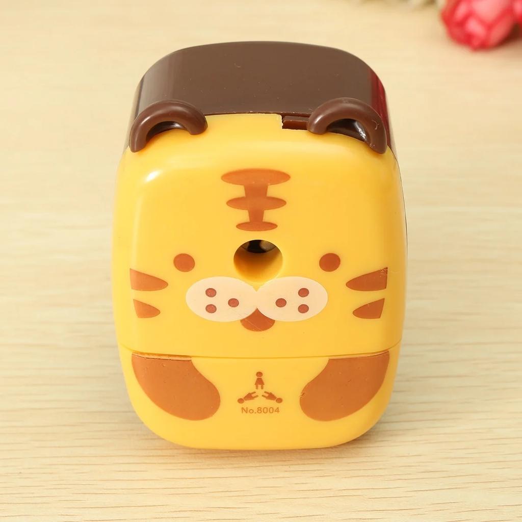 Zufälliges Logo Schild Tierförmig Cartoon Panda Tiger Bleistiftspitzer Kinder Schulbedarf Heim Büro Schreibtisch