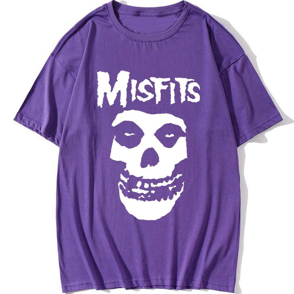 New Men's Hip-hop Punk Skull Misfits Brand Cotton Short-sleeve T-shirt Marve Graphic T Shirts  Harajuku  Graphic T Shirts