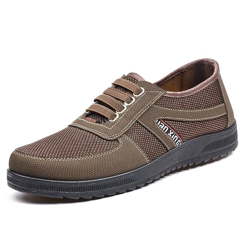 Men Shoes Breathable Men'S Casual Shoes Work Loafers Mesh Lightweight Non-Slip Male Board Men Vulcanized Shoes