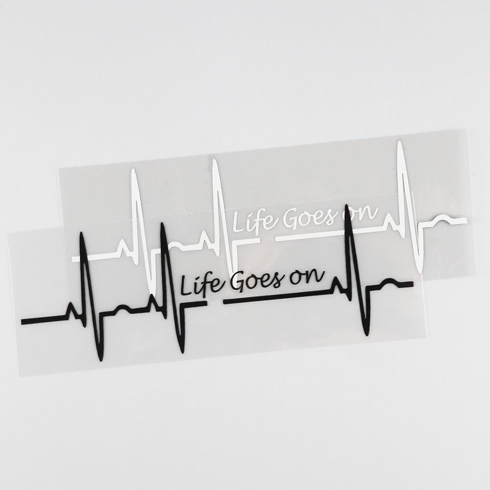 Waterproof Car Stickers Heart Beat Trackpad Decal Life Goes On Sticker Auto Reflective Sticker
