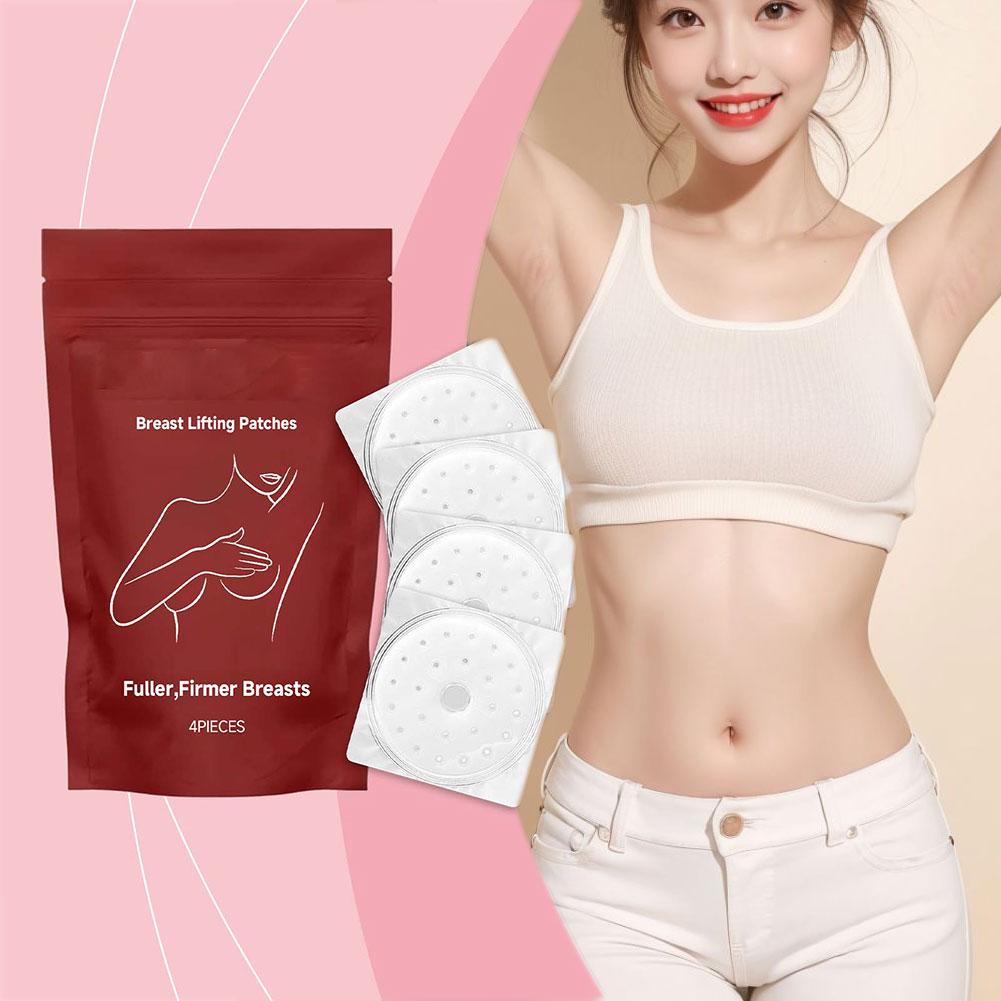 4 Pcs Women Chest Beauty Patch Lifting Firming Chest Anti-sagging Efficient Caring Cellulite-reduce Mild Caring Patch For Skin