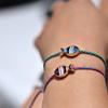 1 pcs Bohemian Print Fish Pendant Bracelet Adjustable Hand-Woven Rope Bracelet  Women Girls