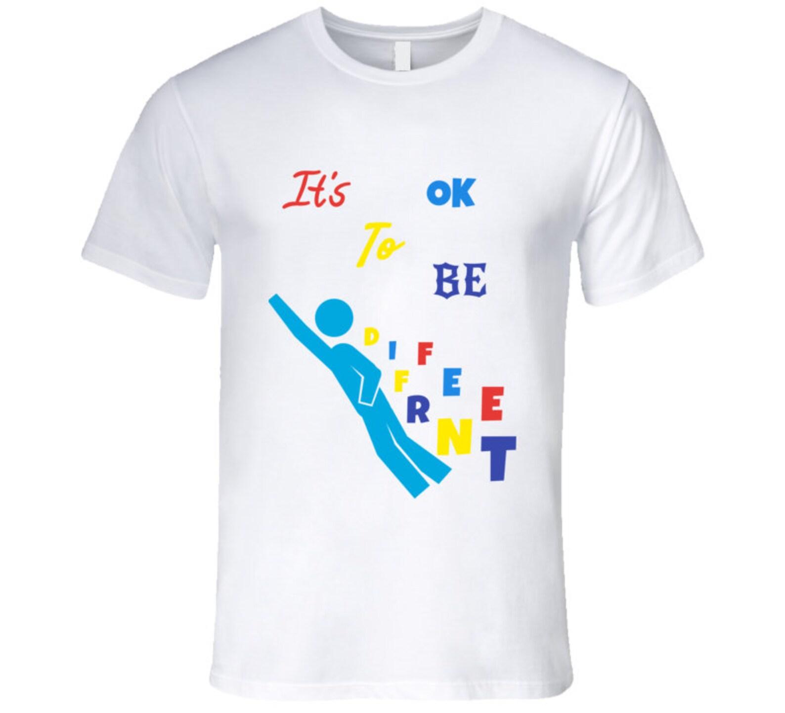 Autism Awareness Ok To Be Different T Shirt L