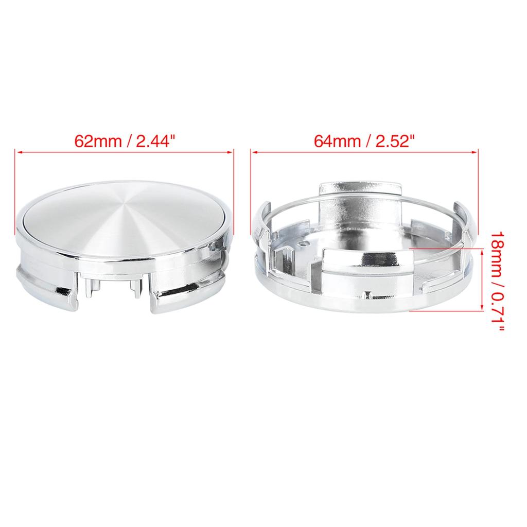 uxcell Wheel Hub Cap, Wheel Center Cap, Hub Cover, 2.4 inches (62 mm), 4