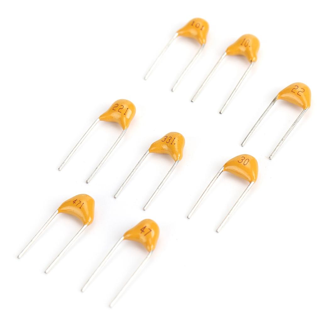 480Pcs Monolithic Ceramic Capacitor 24 Valves 10pF‑10uF Accessory Set Kit for Computer