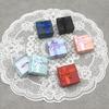 Hardened Square Pearlescent Ring Box Jewelry Box Jewelry Box Latte Art Gift Jewelry Necklace Box