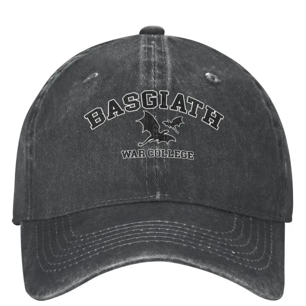 MenS And WomenS Fourth Wing Basgiath War College Baseball Caps Vintage Distressed Washed Dad Hat Adjustable Fit