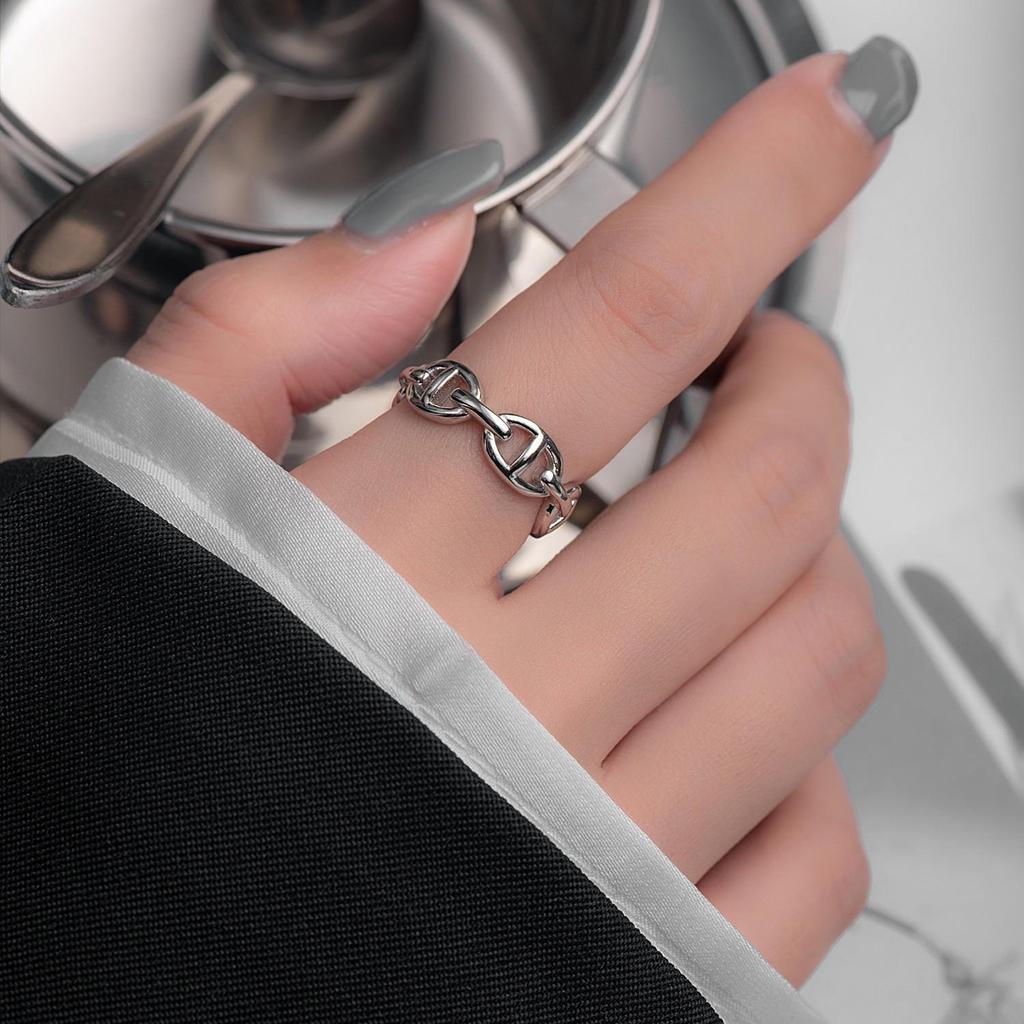 Retro Seiko Pig Nose Open Ring - Elegant Non-Fading All-Match Fashion for Women