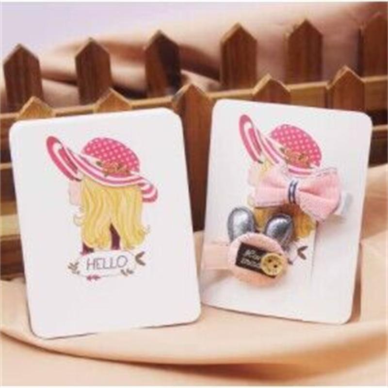 50 pc 7x9cm kraft paper black and white color jewelry packaging hairpin card white paper hairpin display card label