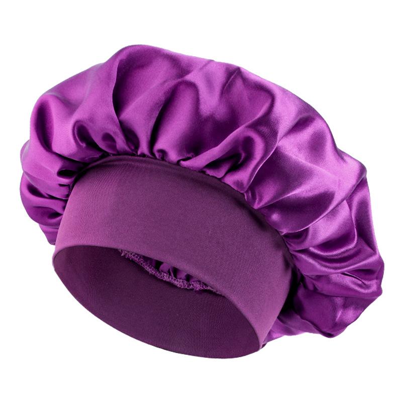 Children's satin nightcap, elastic wide-brimmed round hat, hair care headscarf hat, hot-selling spot TJM-301