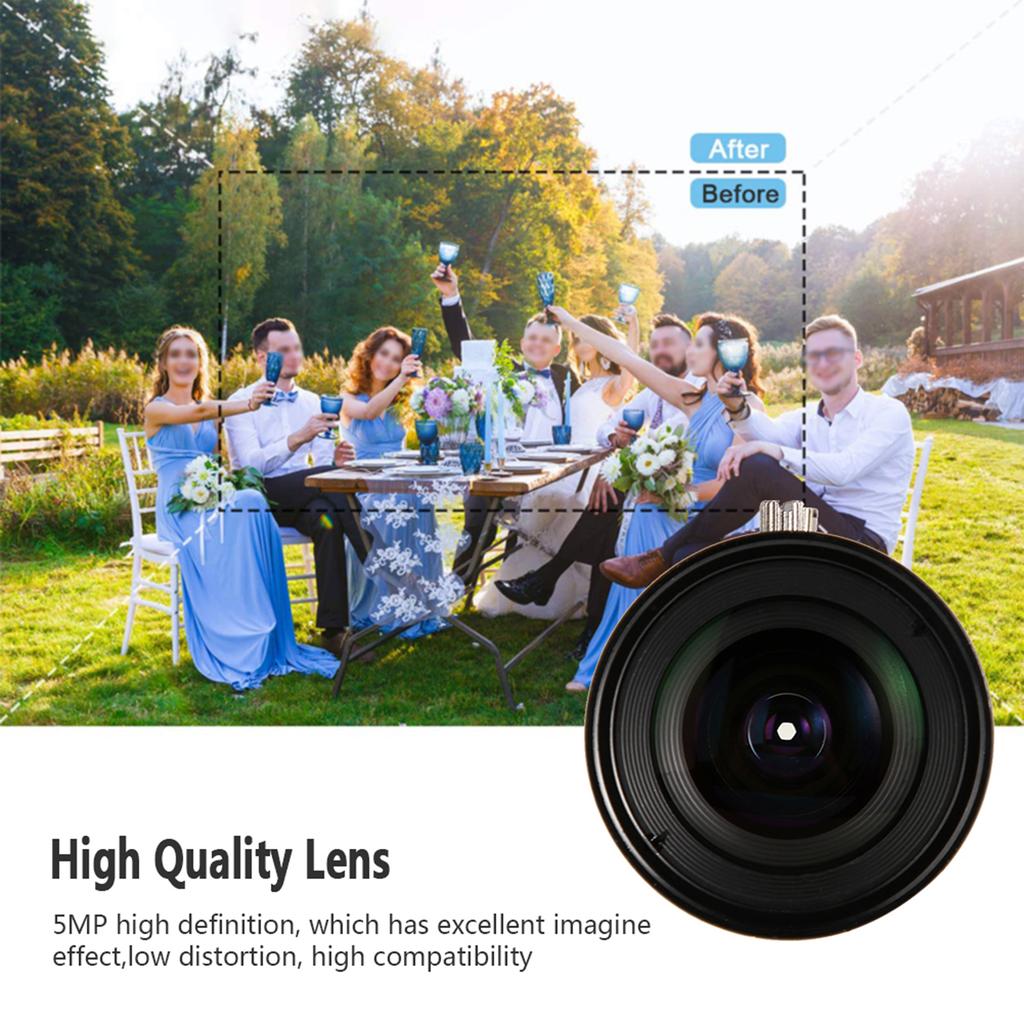 Obiektyw aparatu 5MP HD Ogniskowa 8mm Manualna przysłona Mocowanie C Bezpieczeństwo Nadzór