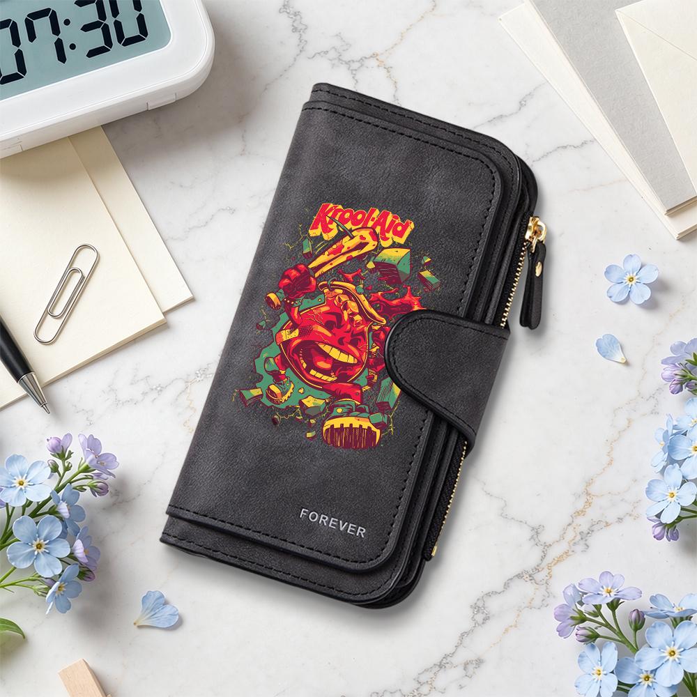 Stylish Patterned Long Wallet Durable Fashion Daily Use Card Holder Pocket Purse