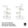 UMBRA Pirouette Organizer, White/Brass