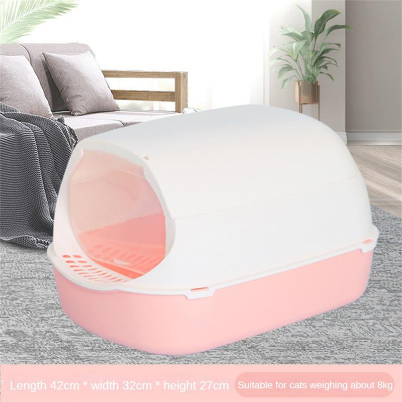 New Fully Enclosed Cat Litter Box With Shovel Pet Litter Box Large Capacity Cat Toilet Litter Box Closed Sandbox Pets Supplies