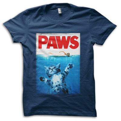 Paws Kitten Poster Shark Parody Joke Movie Reference T-Shirt M5752
