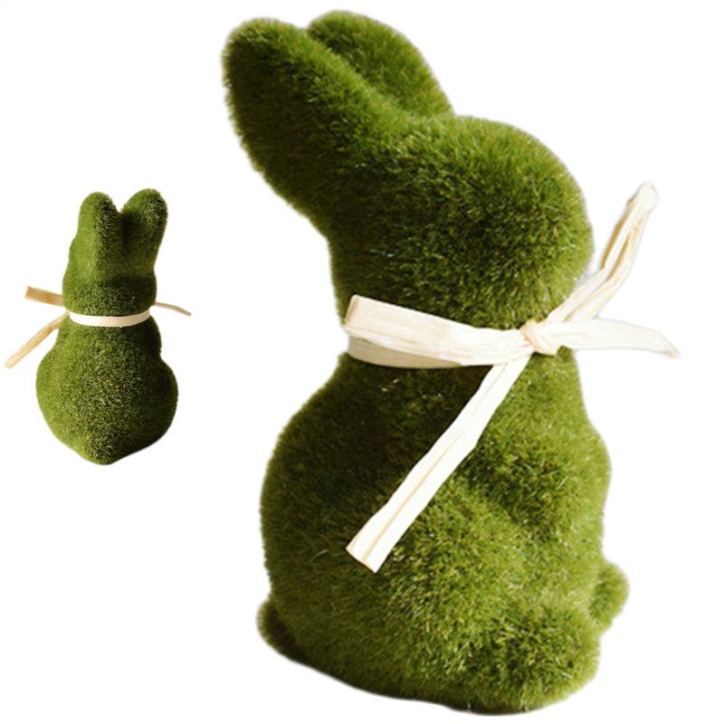 Easter Moss Rabbit Decor Garden Table Decorations Decorative Statue Outdoor Easter DIY Home Party Decorations Kids Gift