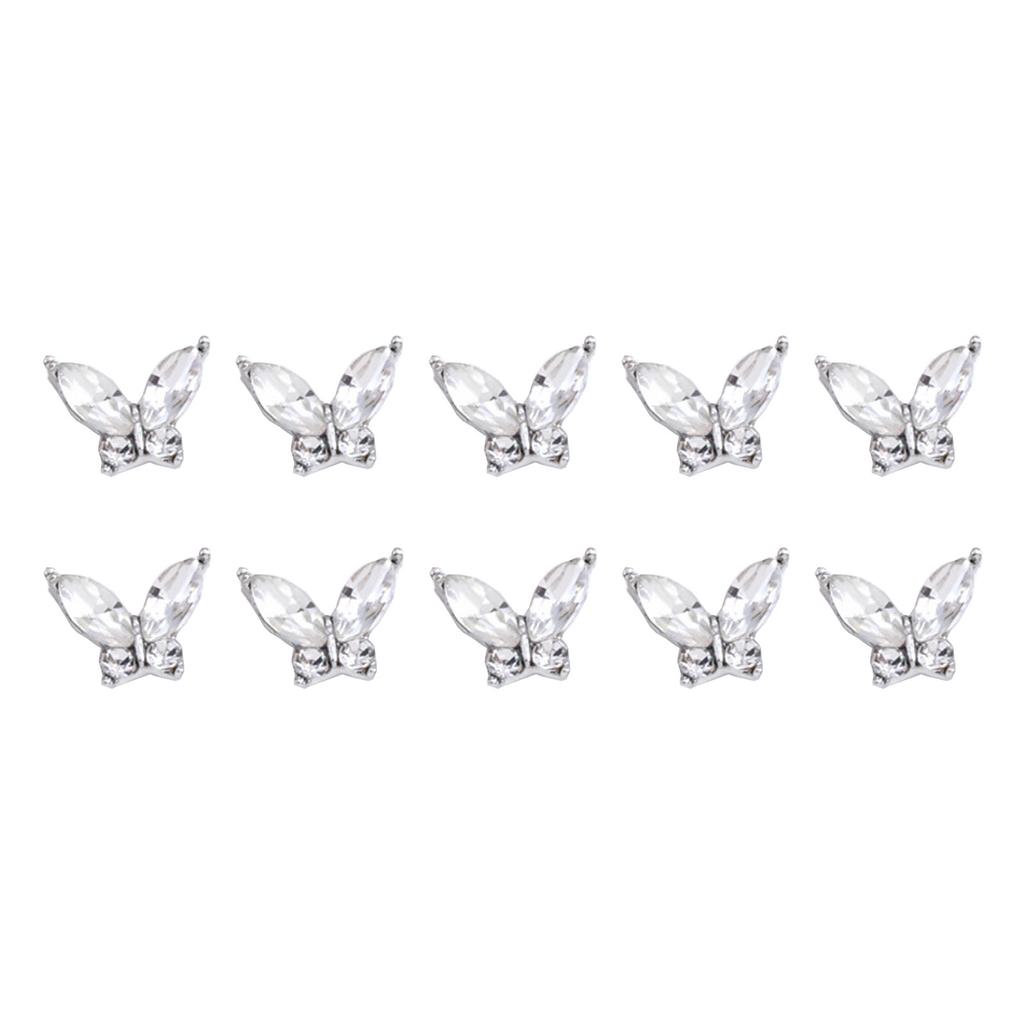 3D Nail Art Charms Bow-Nail Rhinestones Nail Gems Alloy Butterfly-Nail Crystals Diamonds for DIY Nail Art Decorations