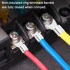 320PCS Copper Ring Fork Terminals Kit Non-Insulated Electrical O/Y Type Brass Terminal Assortment Set Cable Wire Connector Crimp