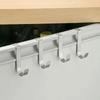 4PCS Hooks Kitchen Cabinet Door Back Hook Hanging Rack Clothes Coat Hat Towel Hanger Storage Hook Bathroom Accessories