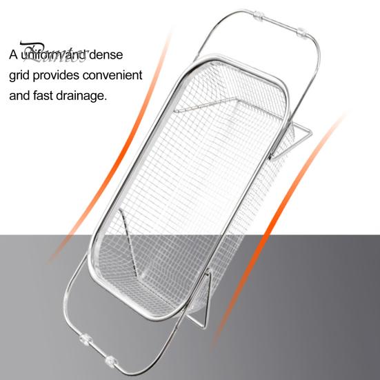 Heat Resistant Drainer Basket Sink Stainless Steel Expandable Colander Versatile Strainer for Vegetables Fruits Pasta Dishes