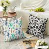 Cactus Pattern Cushion Cover Natural Linen Pillow Cover Double-Sided Print Cushion Cover For Sofa Home Decor