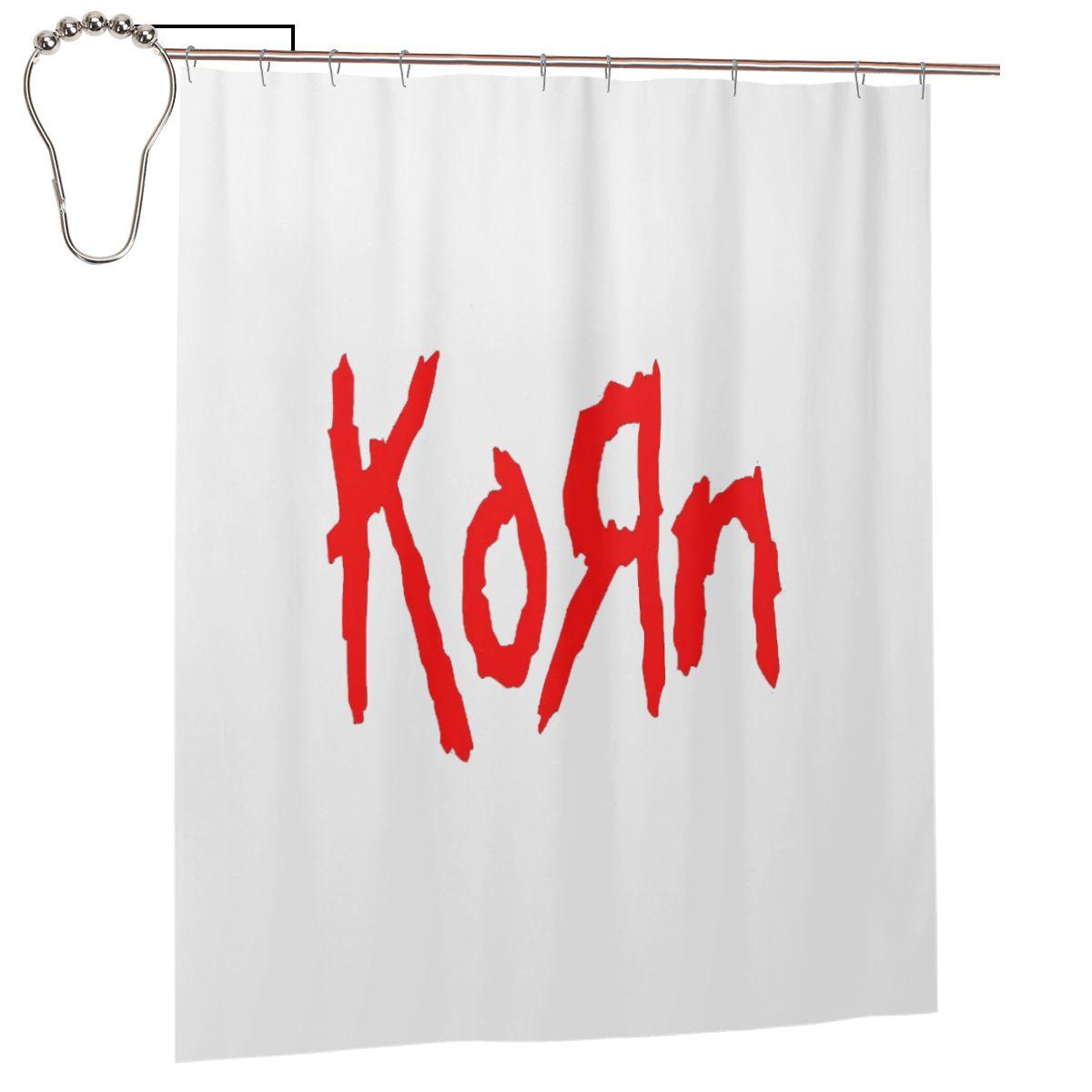 

Музыка Рок Группа Korn Шторка для душа Ванная комната Полиэстер Водонепроницаемые Занавески для ванной с крючками W60H190(CM)-1 Pcs