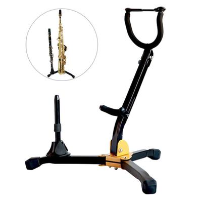 Heizi Saxophone Stand, Fits Alto Sax, Flute, Tenor, Soprano, and Two Saxes, Switchable
