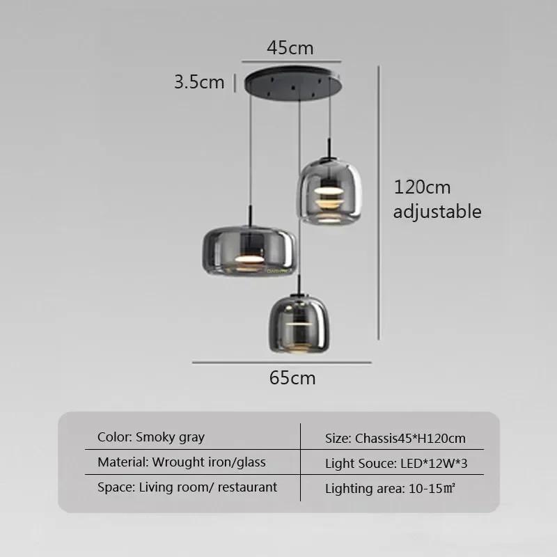 Glass LED Pendant Light Nordic Hanging Lamp For Dining Room Restruant Bar Indoor Decor Lighting Bedroom Bedside Led Ligh Fixture