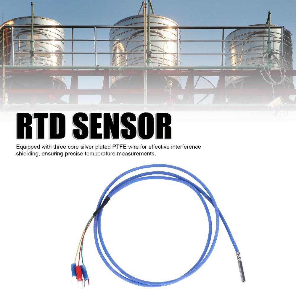 Stainless Steel PT100 Temperature Sensor PTFE Wire Thermistor Probe  Liquid Temperature Measurement