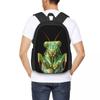 Green Praying Mantis, Eerie Insect Art Student Backpack School Bag Hiking Travel Daypack for Men Women Bookbag Shoulder Bags