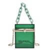 2025 Summer Korean Version Acrylic Transparent Box Chain Small Square Bag Portable Shoulder Messenger Women's Bag Portable
