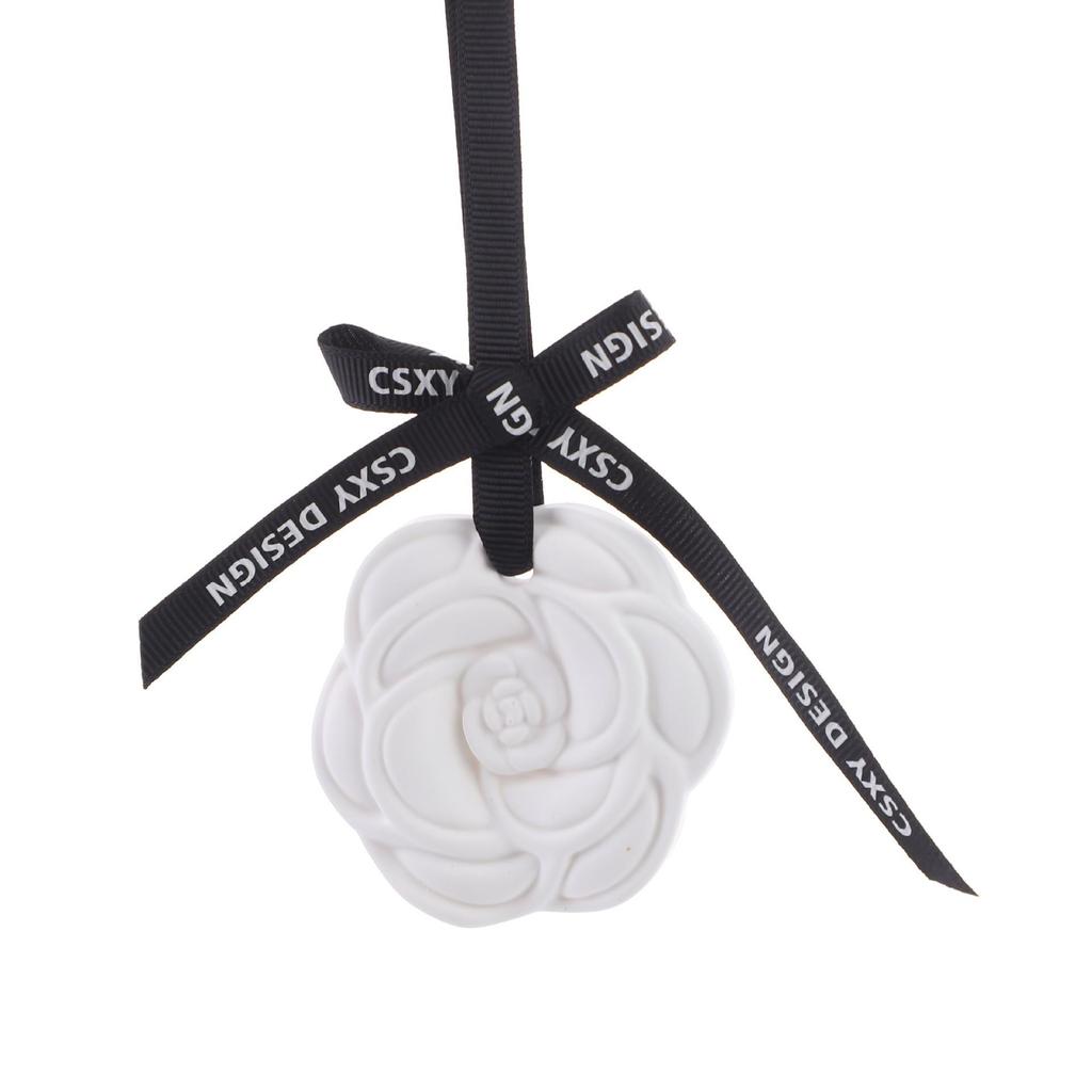 Camellia Gypsum Aroma Diffuser: Hanging Ornament for Wardrobe & Car Fragrance