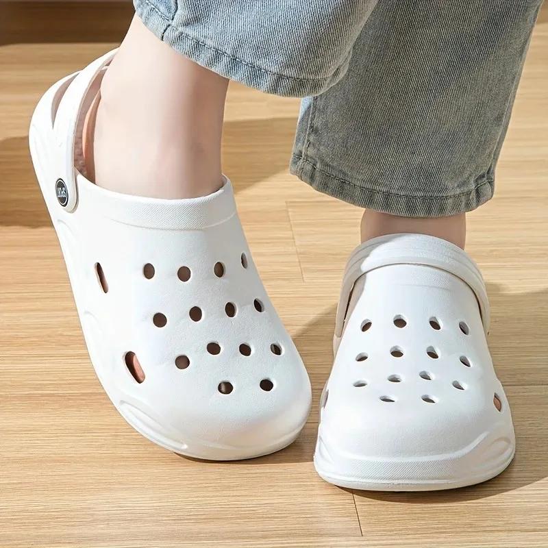 Mode Sommer Hollow Out Geschlossene Zehen Strandsandalen Damen Leichtgewicht Anti-Rutsch EVA Clogs Hausschuhe Frau Komfort Weiche Sohle Gartenschuhe