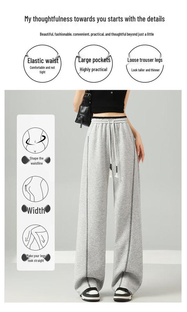 Baleno Women's High-Waist Wide-Leg Casual Pants