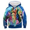 Autumn New One Piece Printed Children Pullover Anime Hot-blooded Cartoon Adventure Versatile Hooded Sweatshirt For Men and Women