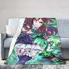 Uma Musume Pretty Derby Blankets Fleece Spring Autumn Multifunction Soft Throw Blanket for Home Bedroom Quilt
