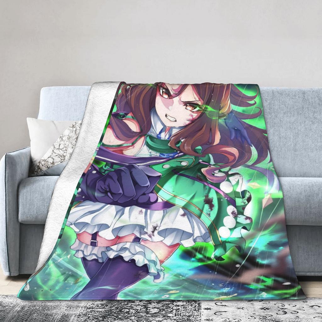 Uma Musume Pretty Derby Blankets Fleece Spring Autumn Multifunction Soft Throw Blanket for Home Bedroom Quilt